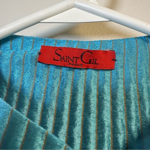 Saint Gil Paris Vintage Art to Wear Single Button Lightweight Coat Lagenlook - Picture 3 of 7